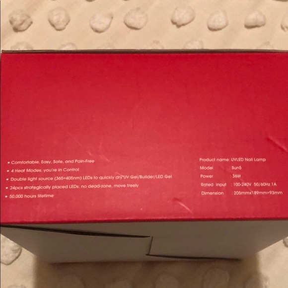 LED/UV Lamp for at-home gel manicures/pedicures - Picture 3 of 3